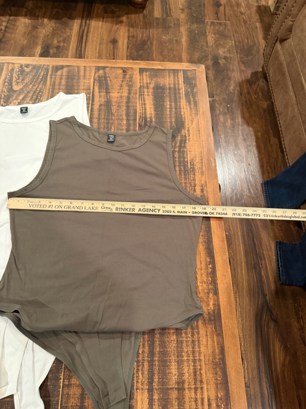 SHEIN White and Sage Green Sleeveless Bodysuit Duo - Picture 4 of 11